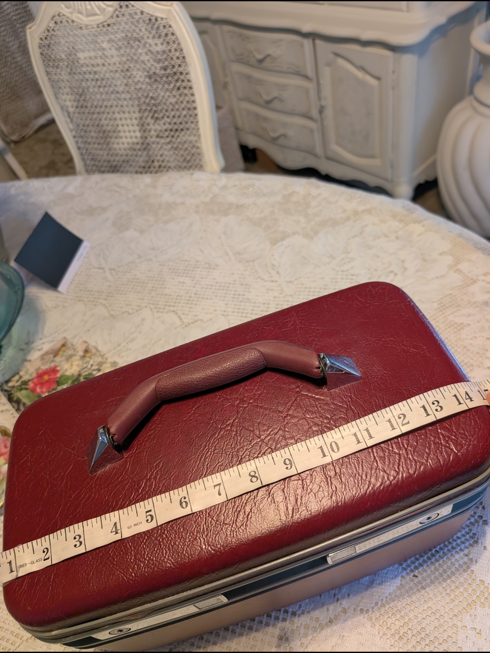 Samsonite Burgundy Vintage Train Case - Picture 9 of 11